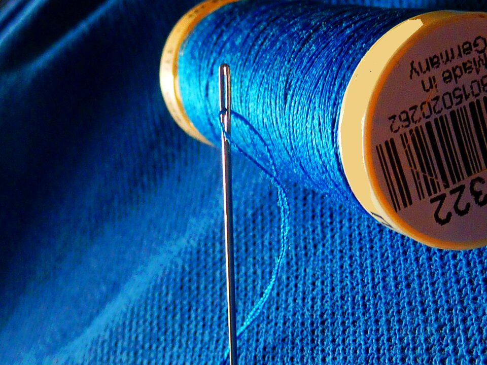 Hand labor fabric thread photo