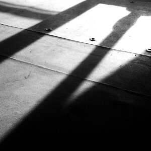 Light and shadow black and white time photo
