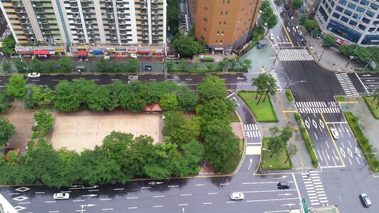 Crossroads streetscape street park