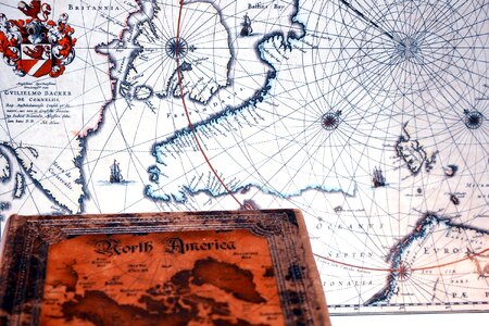 Map classic north america