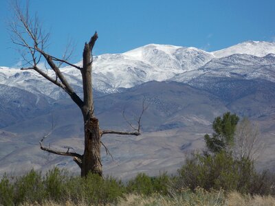 Mountains snow line california