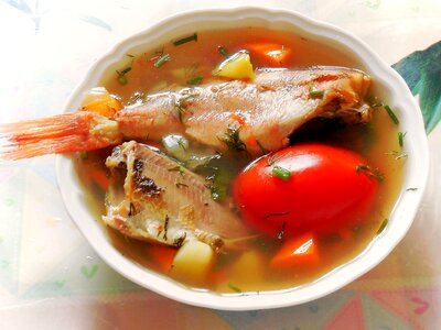 Soup fish cooking