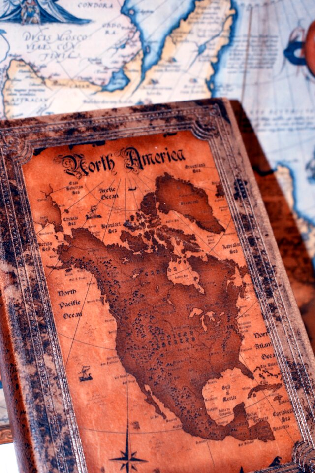 Map classic north america