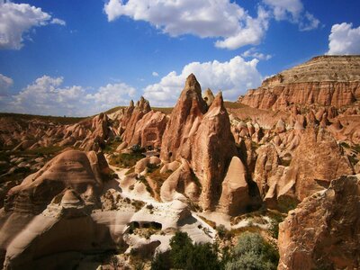 Cappadocia tufa fairy chimneys photo