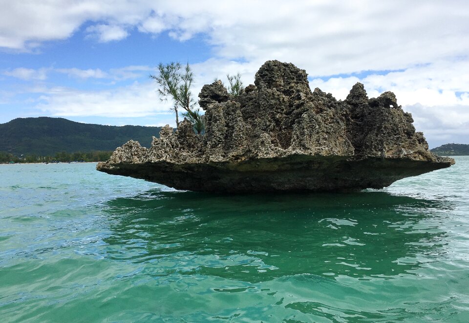 Lagoon island rock