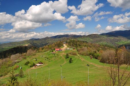 Spring mountains in the mountains