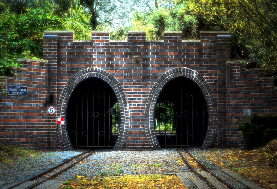 Trees arch brick