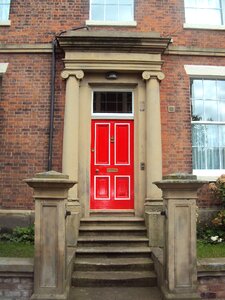 Red door english door photo