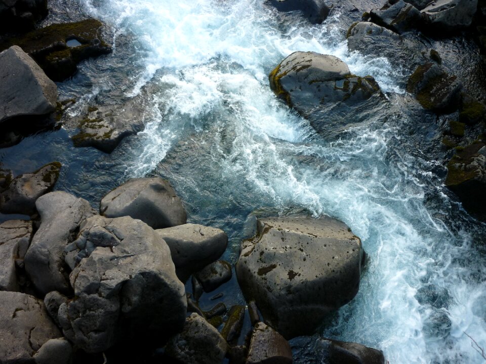 White blue nature