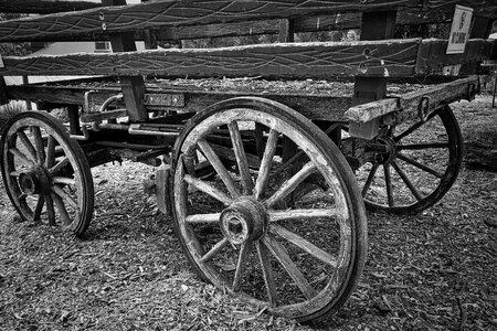 Wooden transport carriage photo