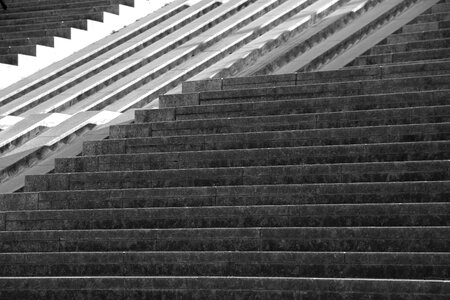 Stairs urban black and white photo
