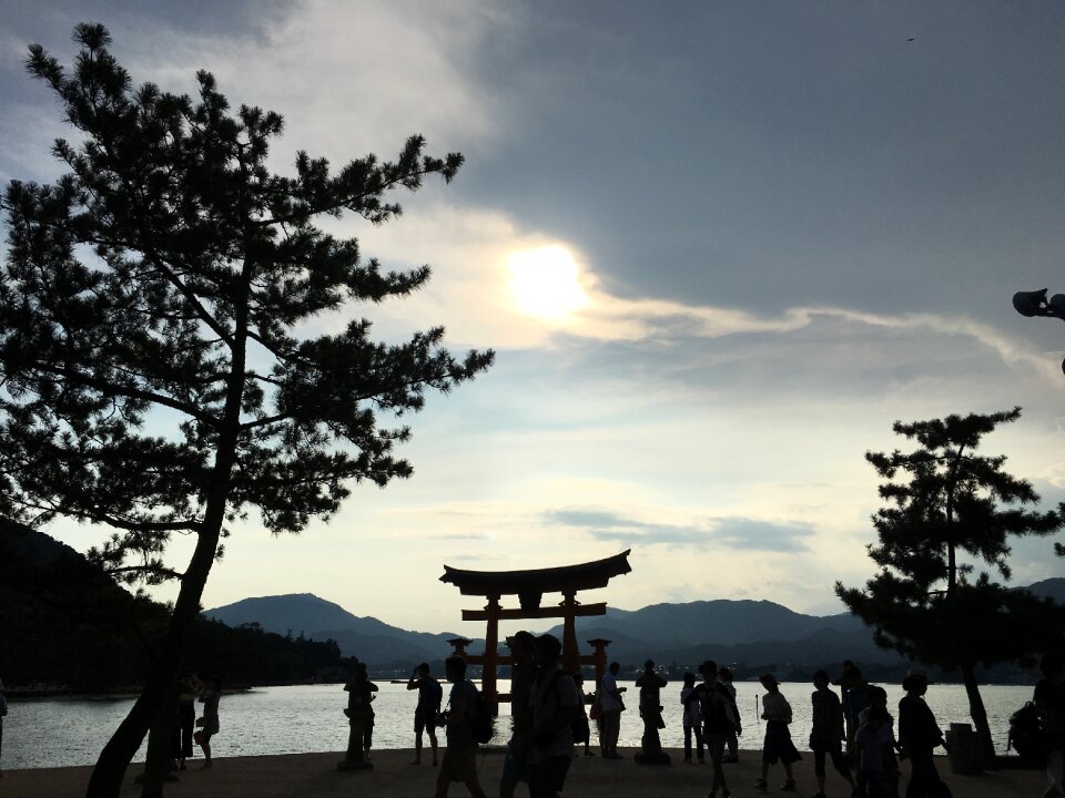 With respect to the light people silhouette