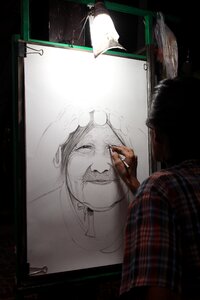 Paint image pencil drawing