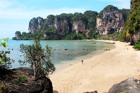 Beach view climbing paradise sea