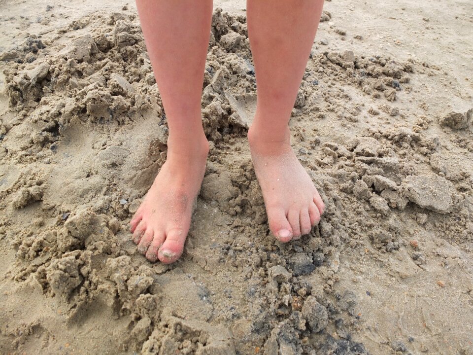 Barefoot walk north sea