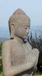 Asia stone figure meditation