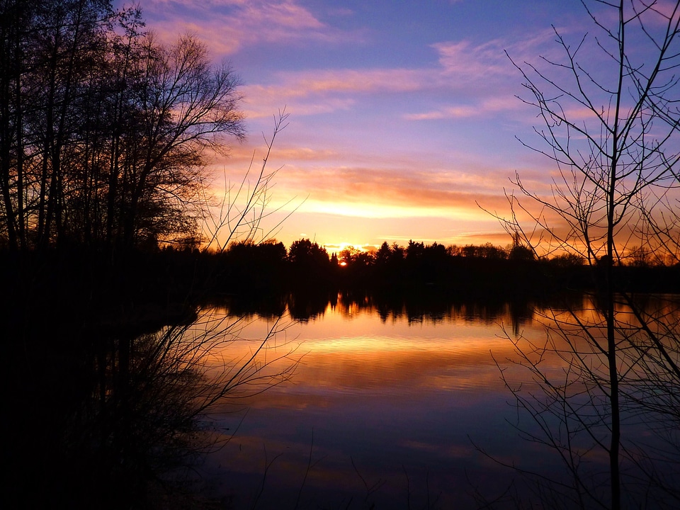 Mirroring abendstimmung nature photo