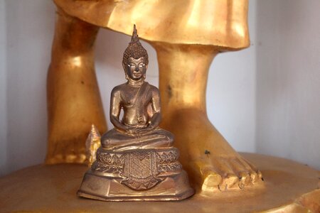Statue buddhist small buddhist photo