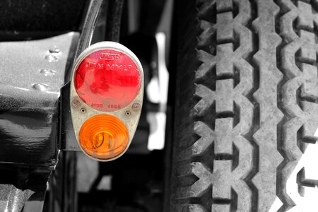 Old car tail lights vintage