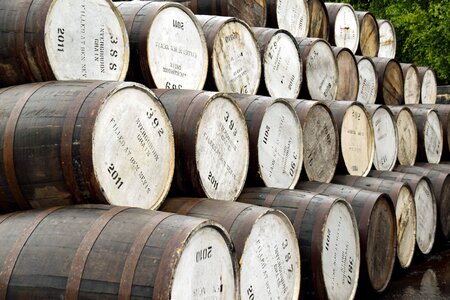 Ben nevis distillery whisky whiskey barrels photo