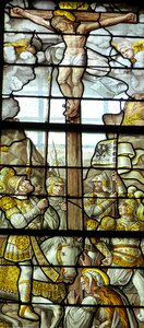 Stained glass glass old window