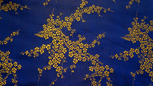 Gold blue pattern photo