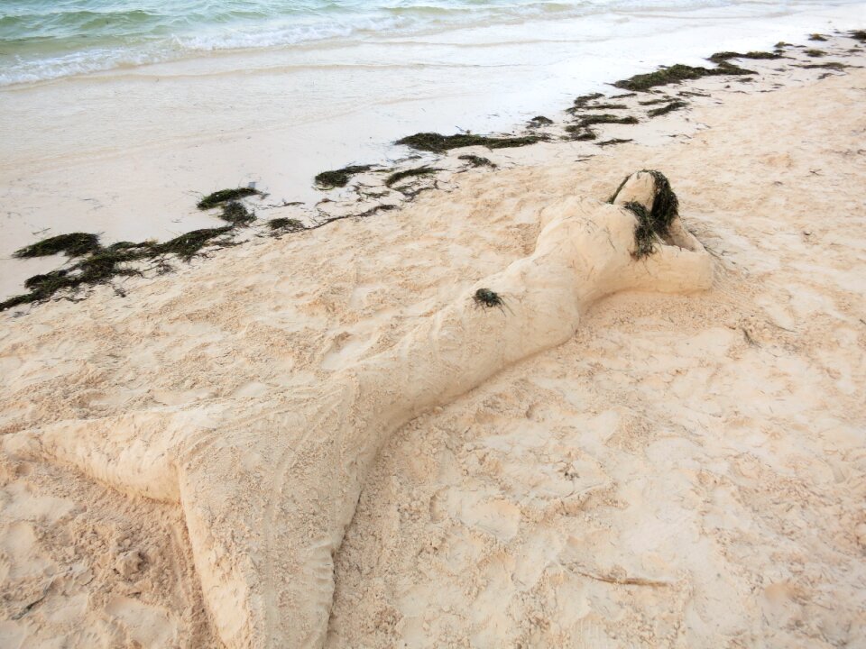 Sand mermaid sandart