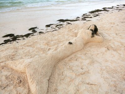 Sand mermaid sandart