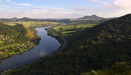 Landscape elbe river
