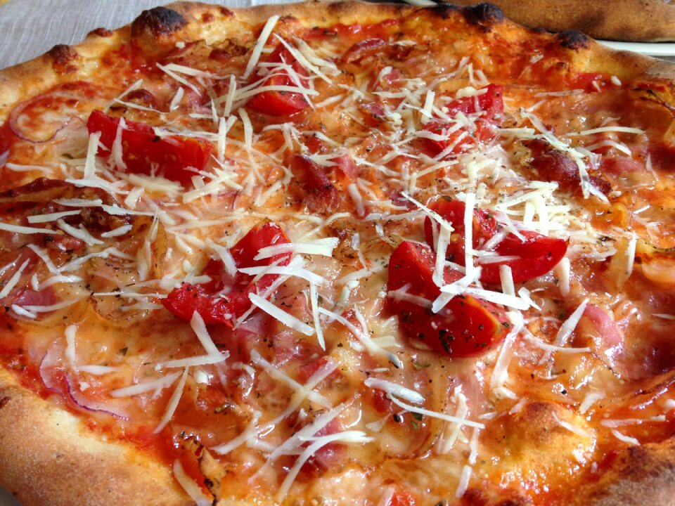 Pizza amatriciana italy