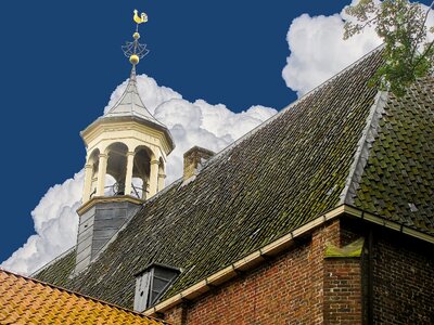 Church building tiled roof netherlands photo