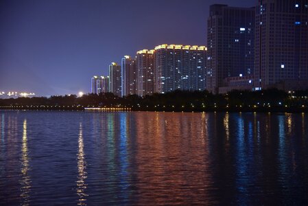 City night view taiyuan photo