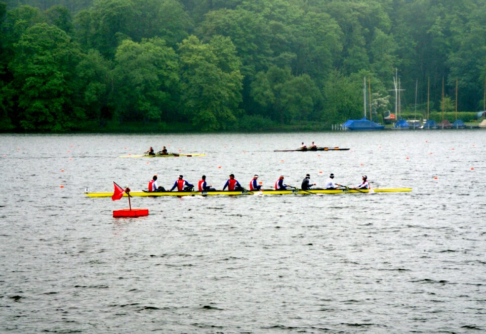 Eighth with coxswain competition rowing boats