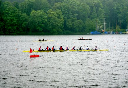 Eighth with coxswain competition rowing boats photo