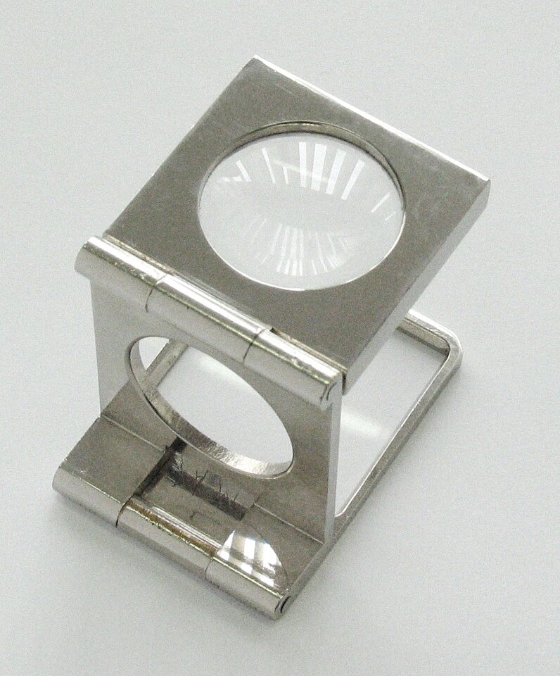 Magnifying glass grid four-color printing