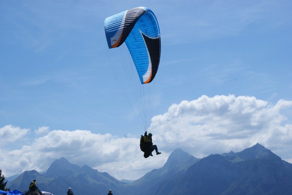 Paragliding cloud the forclaz