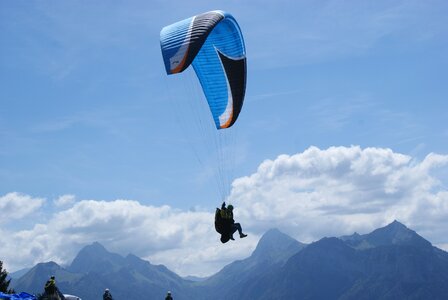 Paragliding cloud the forclaz