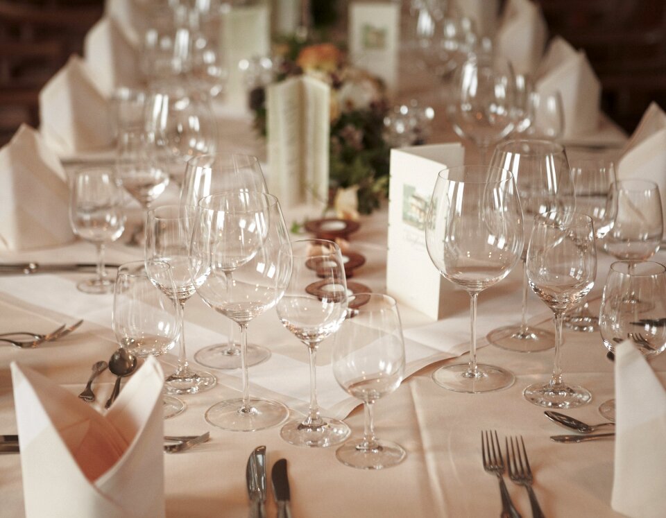Gedeckter table celebration restaurant