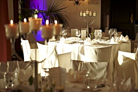 Celebration ballroom gedeckter table