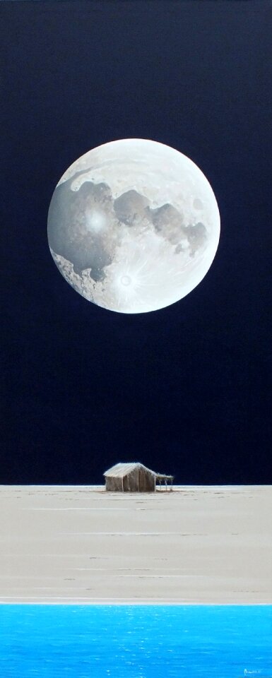 Night full moon midnight