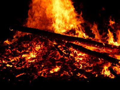 Campfire embers evolutionary photo