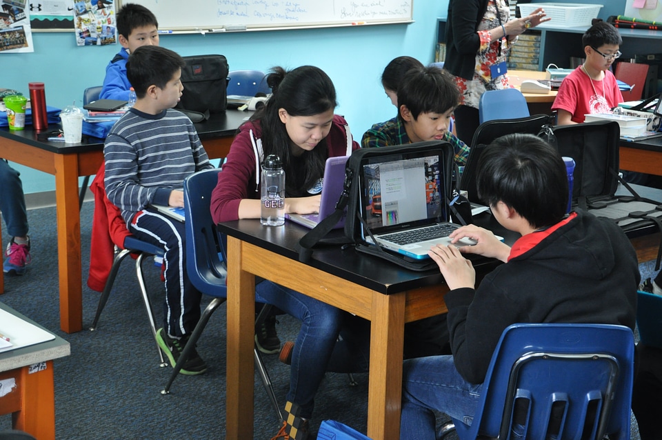 Asia student computer