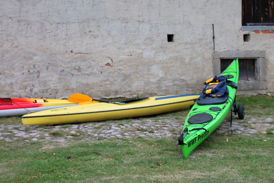 Canoeing boat paddle