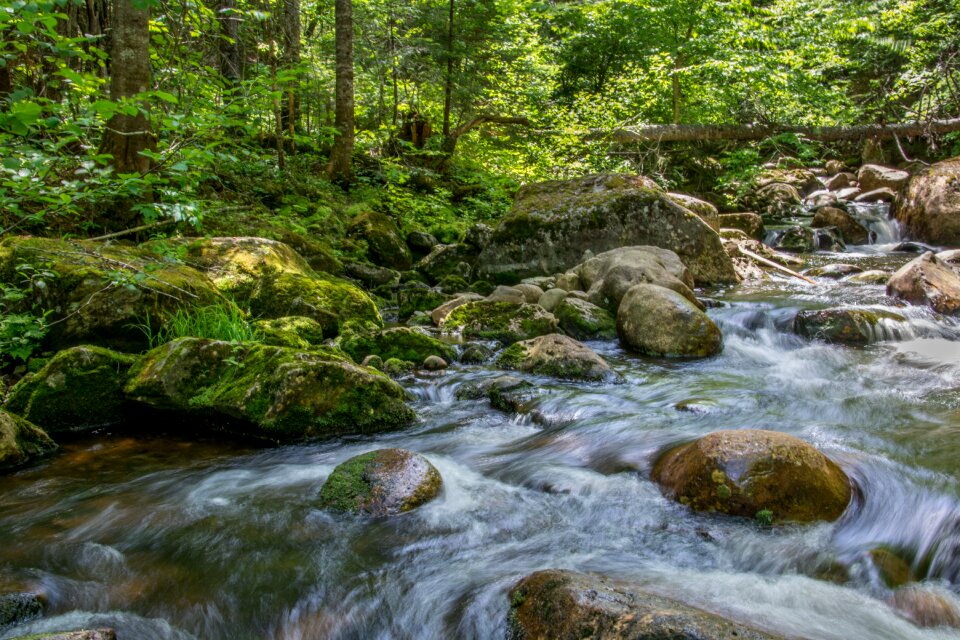 Scenic waterfall landscape