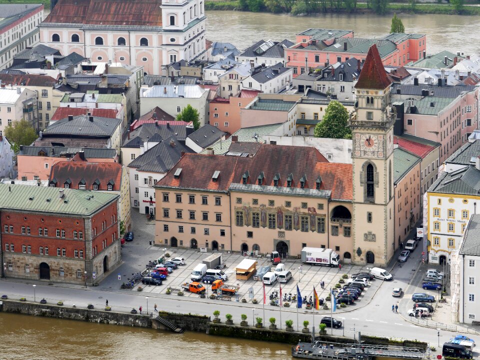 Historic center clock tower city tower