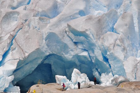 Snow cold glacier tongue photo