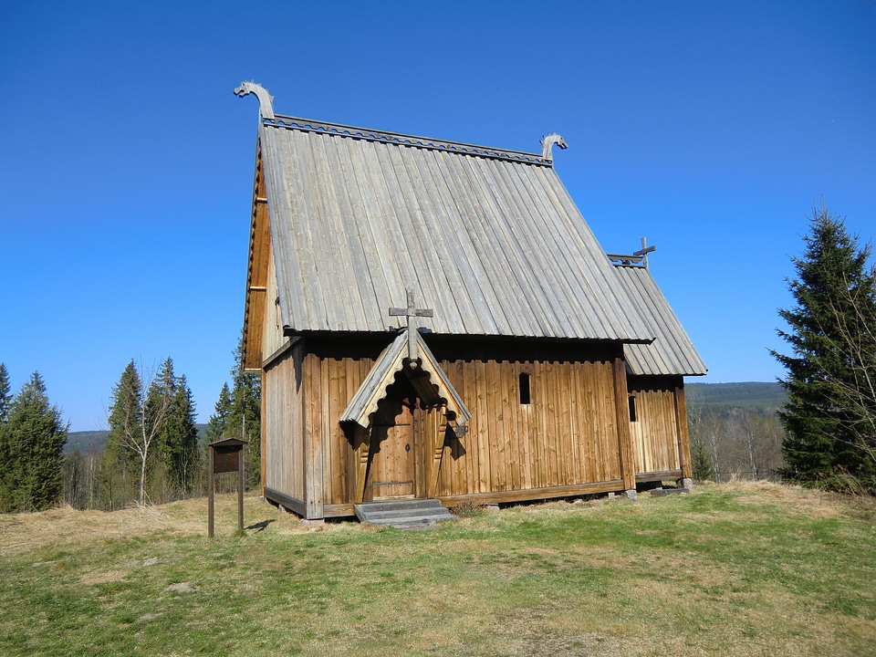 Building church grass