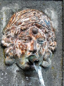 Village stone fountain france