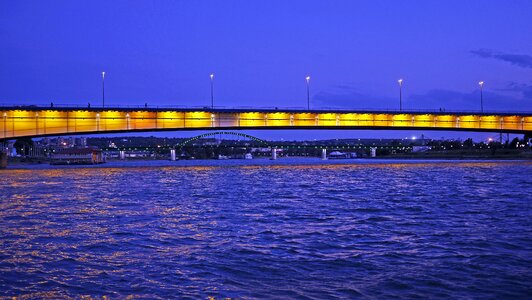 Bridges illumination largest danube creek photo