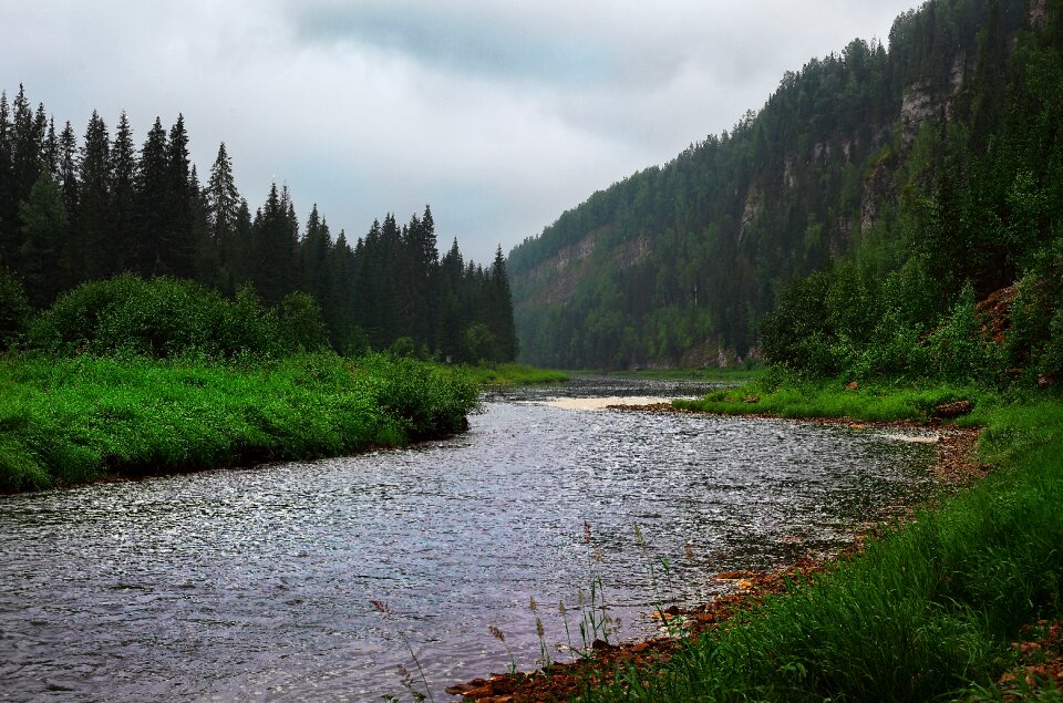 Summer mountains mountain river